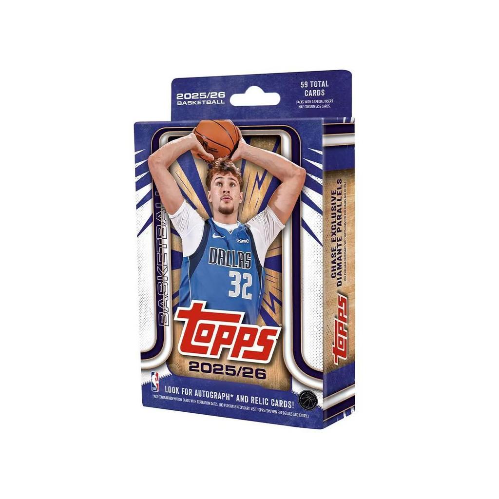 Topps Коробка-вешалка с коллекционными карточками NBA Basketball 2025-2026 (59 всего)