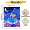 Disney Digital Oil Painting Art Kit Princess Moonlight Beach Handmade Coloring Painting Home Decor