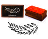 Printtoo Scrap-Booking Leaf Vine Design Rectangular Wooden Rubber Stamp