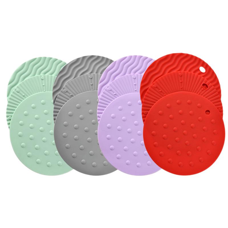 Silicone Heat-Resistant Pot Mat - Round Anti-scald Placemat Coaster for Kitchen