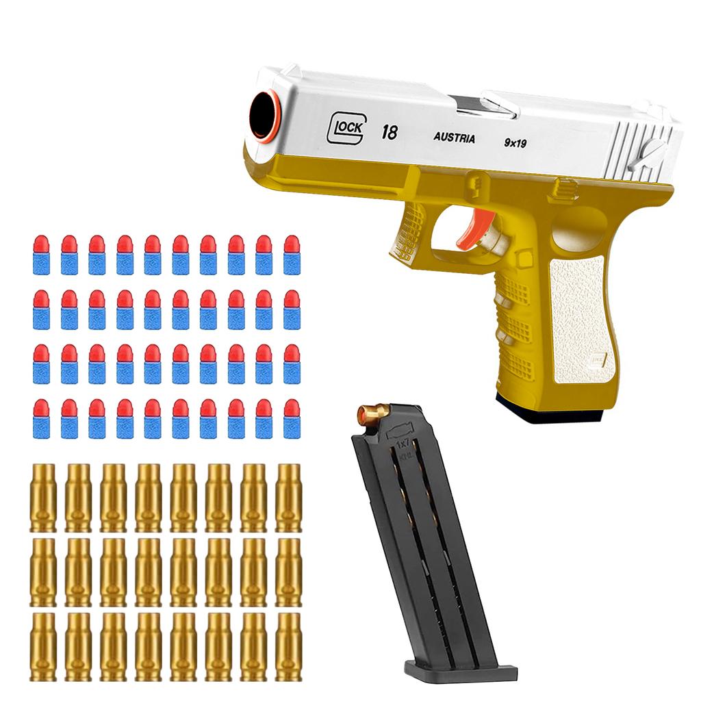 Shell Ejection Soft Bullets Pistol Toy Gun For Boys Girls Shooting Games Birthday Gift Age 5+