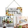 Wood Door Sign This Is Our Happy Place Sign Door Hanger Durable Door Plate Hotel