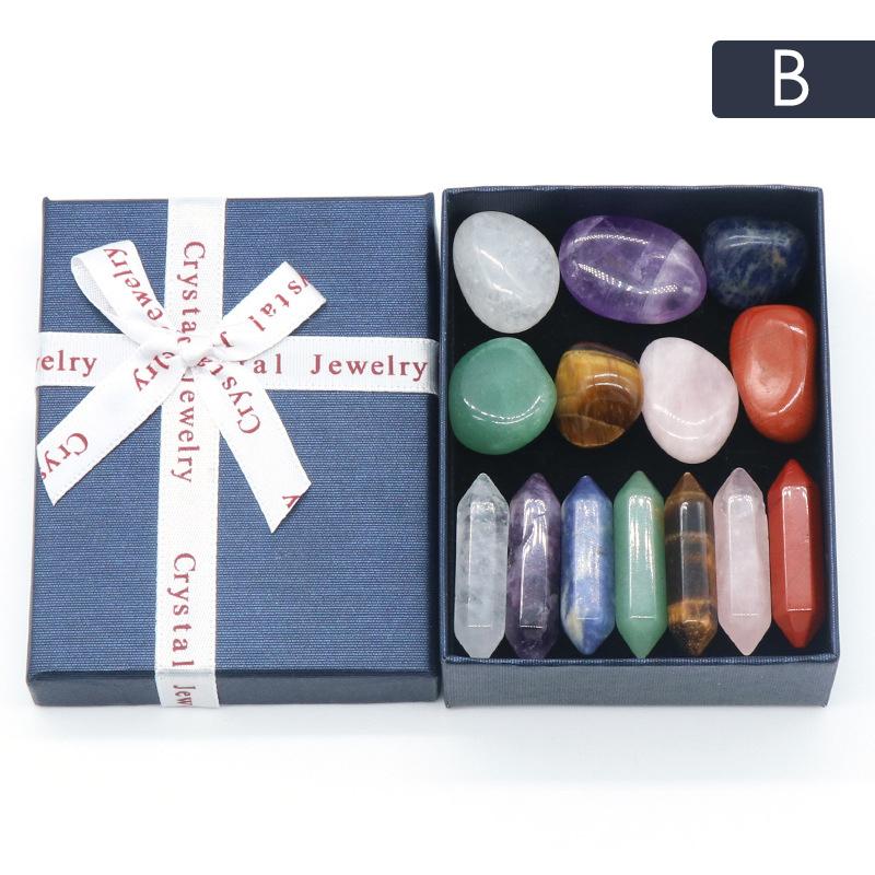 Seven Chakra Energy Healing Stone Natural Crystal Gemstone Ornaments Gifts