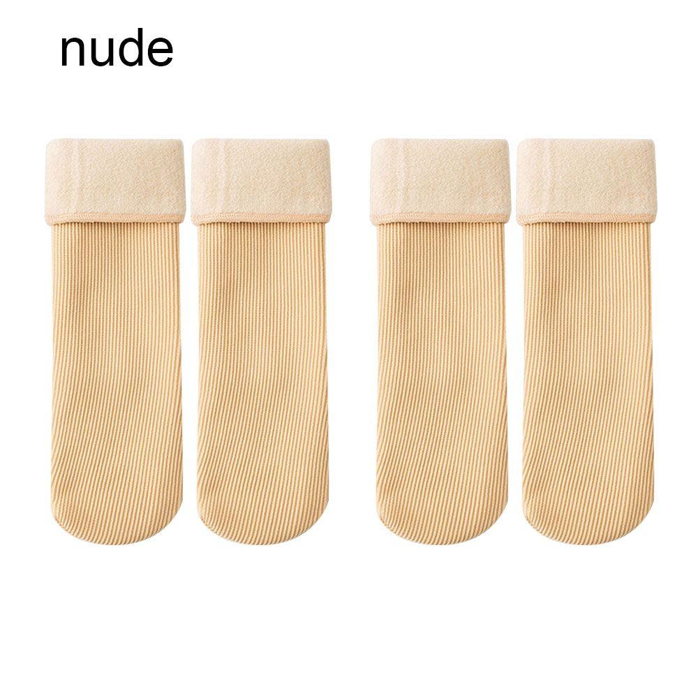 Girls Winter Snow Boots Casual Thicken Snow Socks Sleeping Warm Hosiery Velvet Home Floor Socks