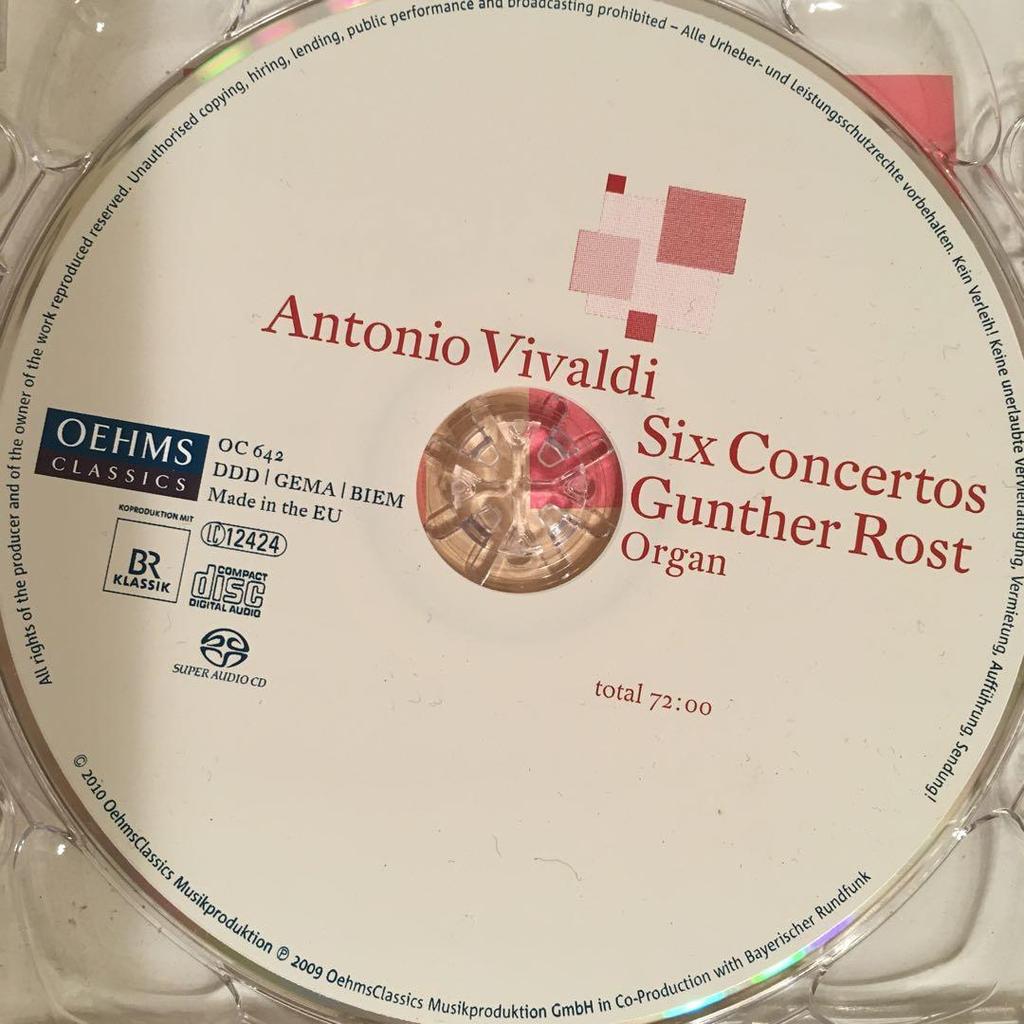 [USED] Antonio Vivaldi Six Concertos Gunther