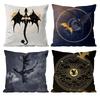 F-Fourth W-Wing Dragon Pillow Case Anti-dustmite Pillowcase Invisible Zipper Silky Short Plush Sofa Cushion Cover