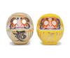 Takasaki Daruma золотисто-желтый набор из 2 штук 11 x 10 x 9 Fukuiri Business Prosperity Good Luck Promotion Financial Luck Honor Luck Статуэтка Daruma