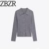 Za Export New Arrival Women's Clothing ZR Fashion Style Fashion All-Match Jewelry Neckline Cut Knitting Outwear 8779653