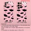 2DFlat Samsung electroplated tempered glass phone case,Cute Bat Pattern Phone CaseSuitable for Galaxy S26 S23 S24FE S25ULTRA S22 S21