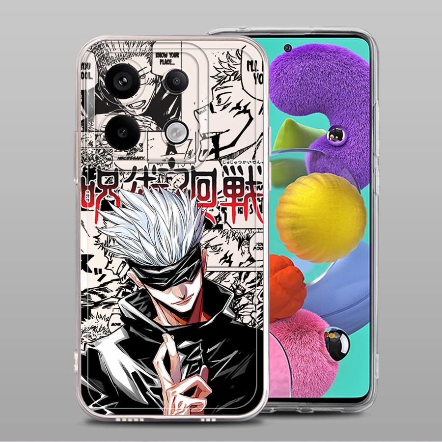 Чехол для телефона Xiaomi Redmi Note 14 Pro Plus 12 14C Note 13 A4 9 10 11 10S 12S 13C 11S с изображением J-Jujutsus K-Kaisens, мягкий