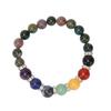 Браслет с бусинами и чакрами, 7 чакр, целебные кристаллы, браслет для медитации, расслабления и снятия стресса, для женщин и мужчин.