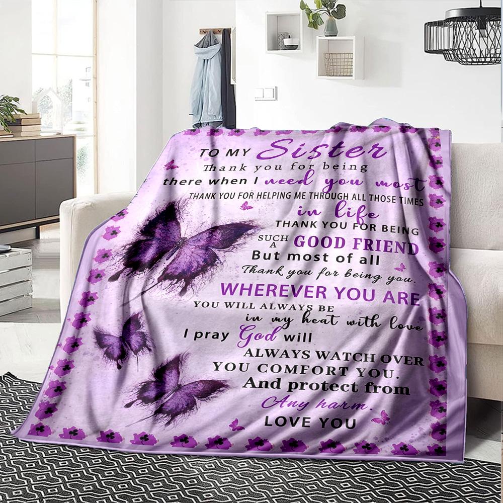 Butterfly Love Blanket Multi-purpose Blanket Durable Comfort Throw For Sofa Couch Office Bed Picnics Four Seasons Universal Design Suitable Y34