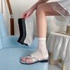 Summer Thin Stacking Socks Cover Women'S Polka Dot Mesh Breathable Calf Socks Miu Ballet Gray Versatile Stockings