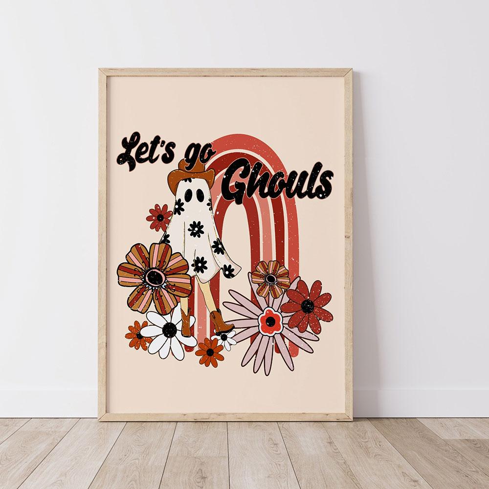 Halloween Fall Boho Poster Autumn Art Print Minimalist Canvas Painting Modern Gallery Wall Picture For Living Room Home Decor