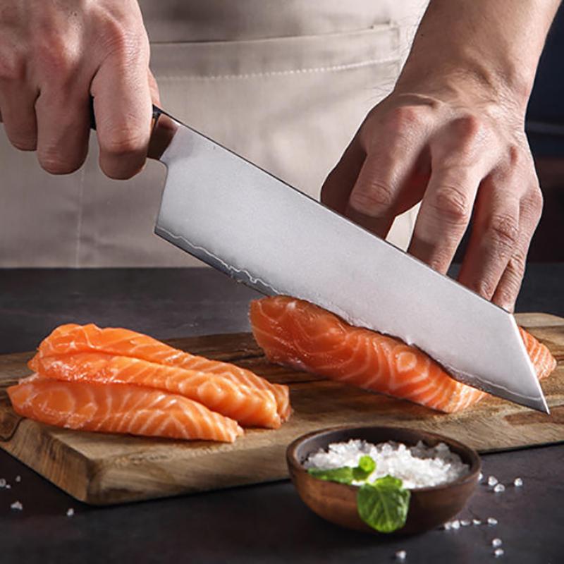 8.3 Inch Kiritsuke Knife 3-layer Clad Steel Blade G10 Handle Chef Slicing Vegetables Cleaver Sashimi Meat Japanese Kitchen Knife