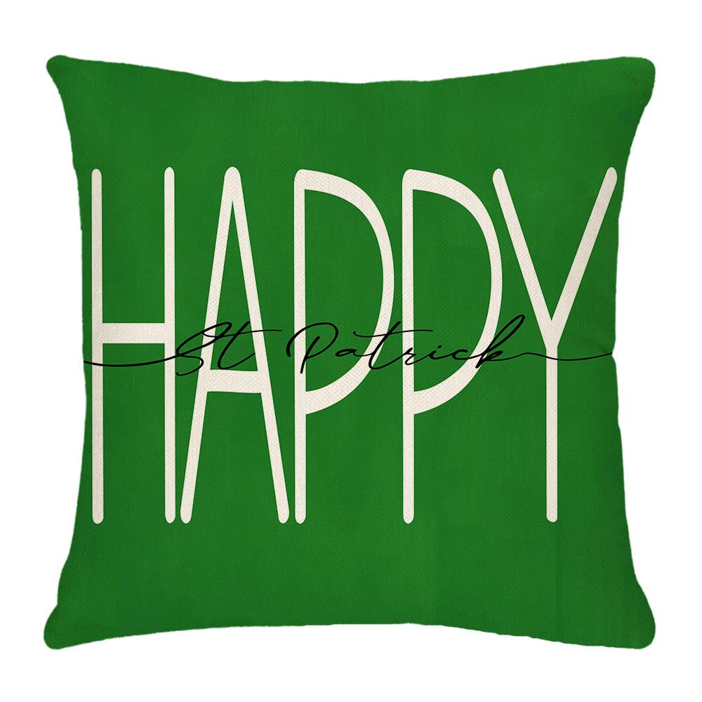 Four-leaf Clover Pillow New Sofa Cushion Cover National Day Green Pillow St. Patrick's Day Pillow Cover