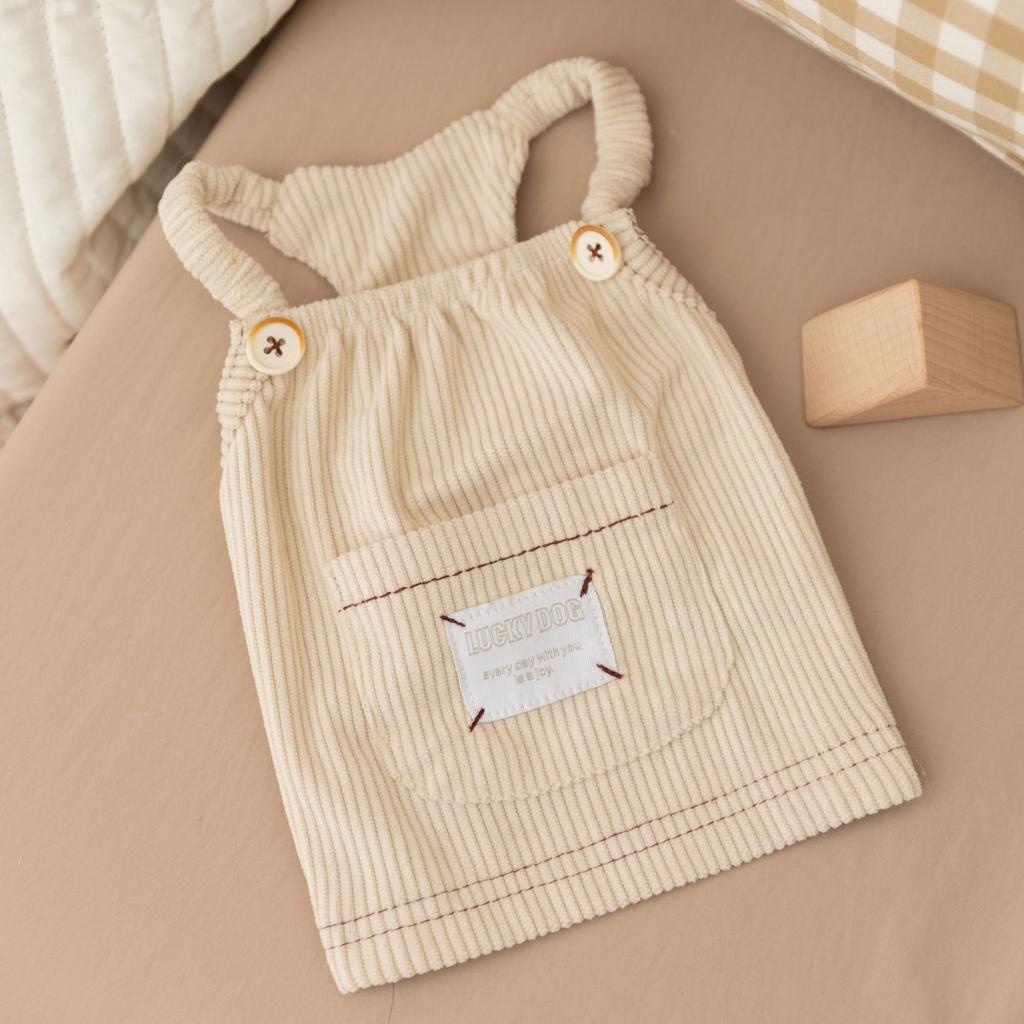 Autumn and Winter Pet Clothes Small Dog Maillard Stain Resistant Suspender Skirt Bigbear Teddy Going Out Vest Dog Clothes