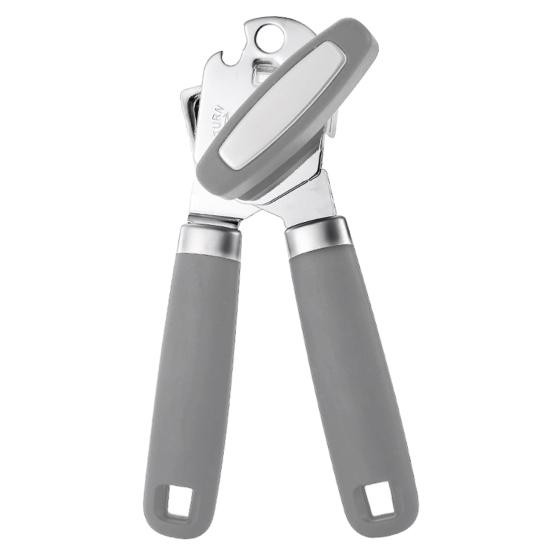 Can Opener Smooth Stainless Steel Beer Opener Turn Knob Non-Slip Grip Lid Opener for Home Kitchen Bar