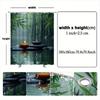 Soothing Bamboo Forest Shower Curtain for a Zen Bathroom, Featuring Tranquil Water, Stones, and Candles. This Serene