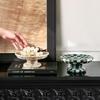Nordic Vintage Marble Serving Tray With Checkerboard Design Fruit Dessert Storage