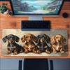Cute Dachshund Dog Large Desk Mat NonSlip Rubber Gaming Mouse Pad Hd Print Keyboard Pad For Office Laptop Gamer Computer Setup