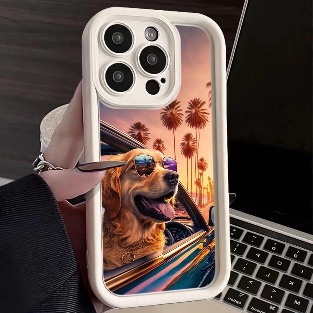 Ae76 Dog Color Doodle Design Art Защитные чехлы для телефонов для iPhone 13 14 15 Pro Max infinix Hot 40i Tecno Camon 30 20 Pro Angel Eyes Задняя крышка из ТПУ