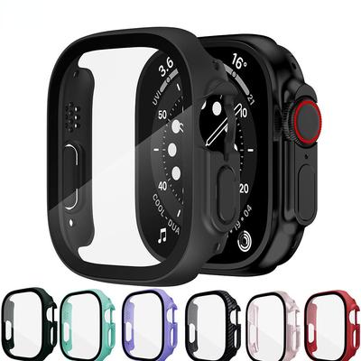 Чехол для Apple Watch Ultra Аксессуары для ПК Защитная пленка для экрана вокруг бампера Закаленное стекло Series 8 Pro Чехол для Apple Watch 49 мм