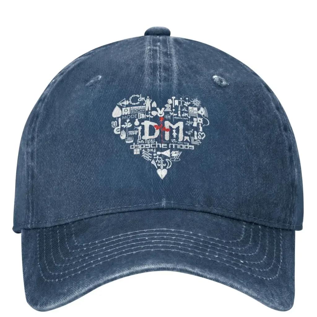 Casual Fourteen Depeche Modes Band Heart Rose Rock Music Baseball Caps for Unisex Women Distressed Washed Headwear Outdoor Hats Cap