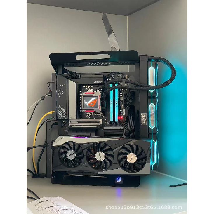 Открытый корпус 0/360 Водяное и воздушное охлаждение ATX/matx Стойка вертикальная установка видеокарты компьютерный корпус малого размера
