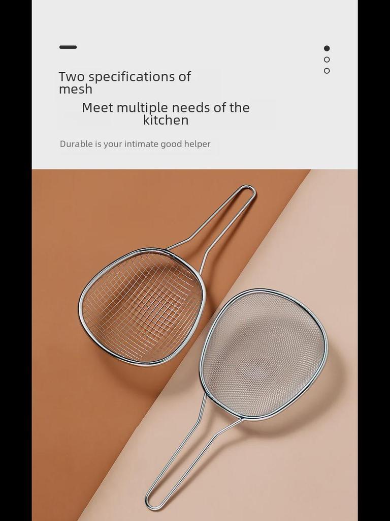 Japanese Stainless Steel Mesh Colander Spoon for Noodles, Dumplings, and Hot Pot