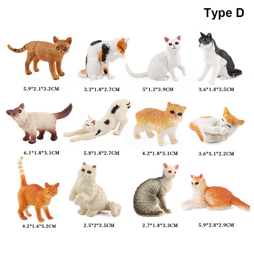 12pcs Mini Insects Simulation Ocean Animal Figurine Dog Cat Wild Animal Model Kids Toys