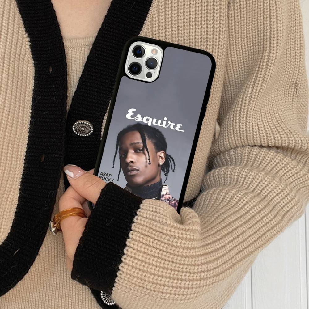 Hip Hop Rapper Asap-Rocky PC+TPU Phone Case For IPhone 17 16 15 14 13 12 11 Pro Max Plus Kawaii Cartoon Cover