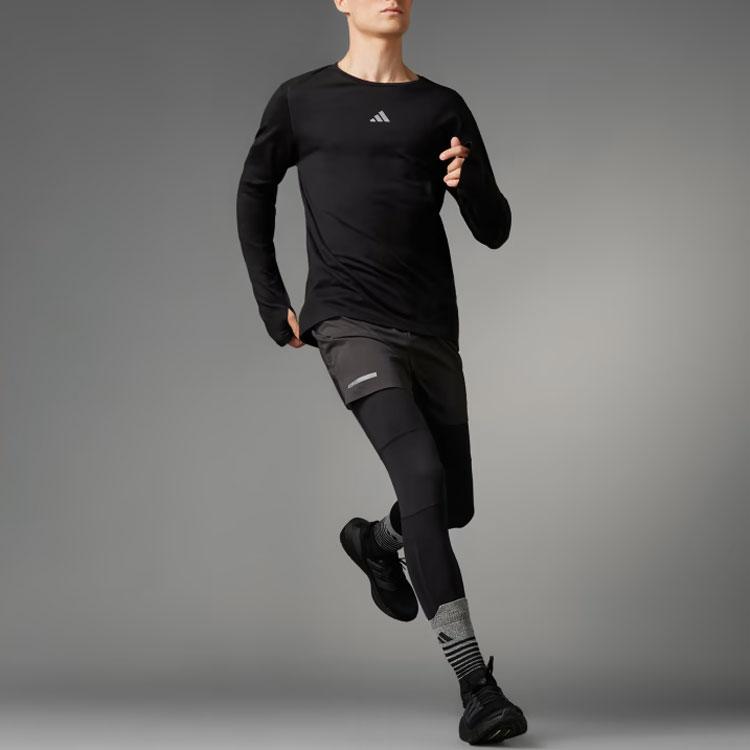 Adidas Ultimate Running Conquer The Elements Merino Long Sleeve Top Men Tops Black IB6390