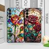 Цветной чехол для телефона с узором из роз в стеклянном стиле для OPPO Realme 14 Pro Plus 13 12+ 12 Lite 11 10 9 X7 PRO Ultra Цветочный чехол