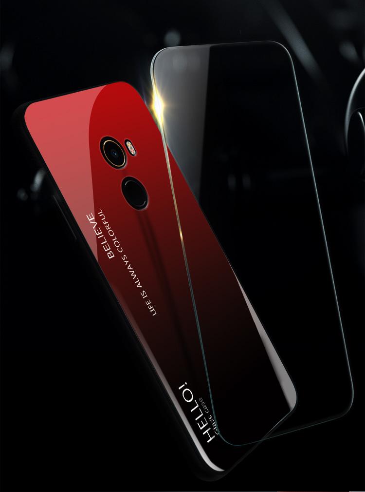 Чехол для Xiaomi Mi Mix 2 Роскошный Жесткий Закаленный Стеклянный Модный Градиентный Защитный Задняя Крышка чехол Для xiaomi mi mix2 полный защитный корпус