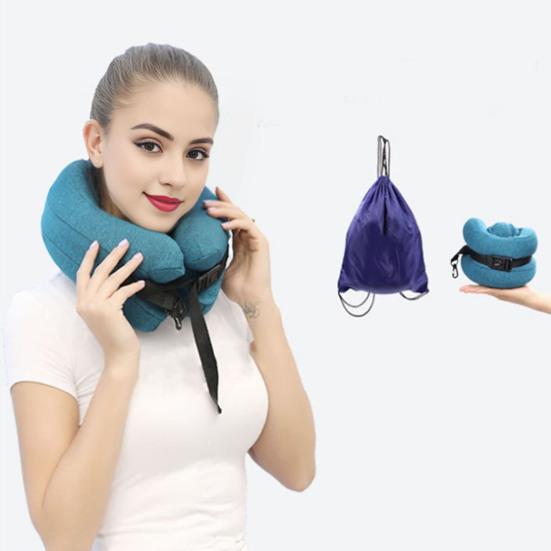 Подушка U-образной формы с защитой от затылка из пеноматериала с эффектом памяти, толстая эластичная, медленно отскакивающая, подушка для шеи для путешествий