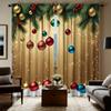 2 шт. Рождественская серия воздушных шаров с белым фоновым изображением занавеска для кабинета, кухни, гостиной, комнаты в общежитии, карман для штанги, верхнее окно