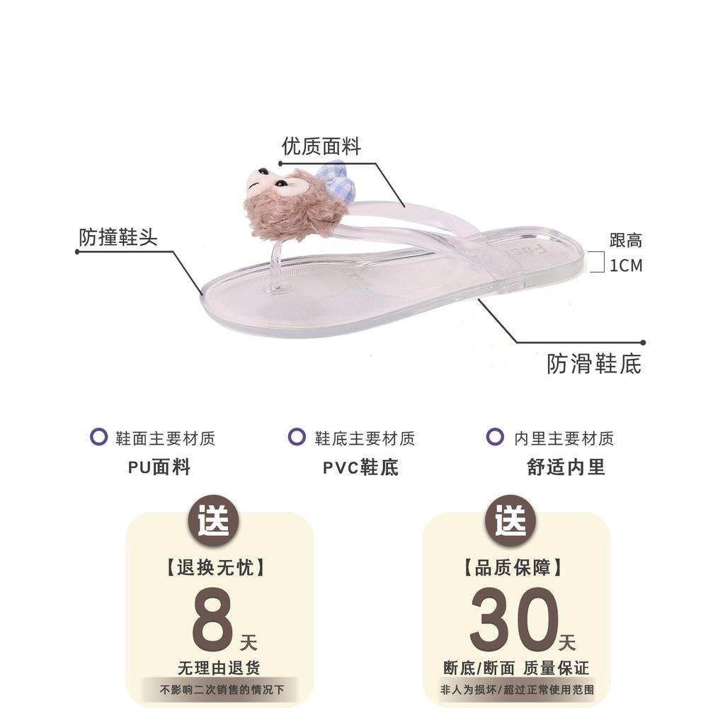 Fashion Cartoon Shirley Mei Flip-flops Ladies 2025 Summer Cute Casual Sandals Beach Flat Bottom Cool Slippers