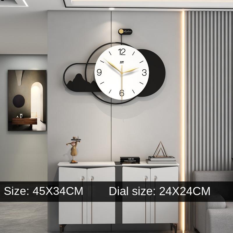 Clock Living Room High-end Modern Light Luxury Home Punch-free Clock Wall Hanging Fashion Simple Creative Decorative Wall Clock