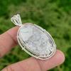 Sterling Silver Oval Natural Howlite Sister Wire Wrap Bezel New Pendant Jewelry