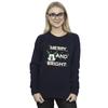 Disney Womens/Ladies Mickey Mouse Merry & Bright Sweatshirt