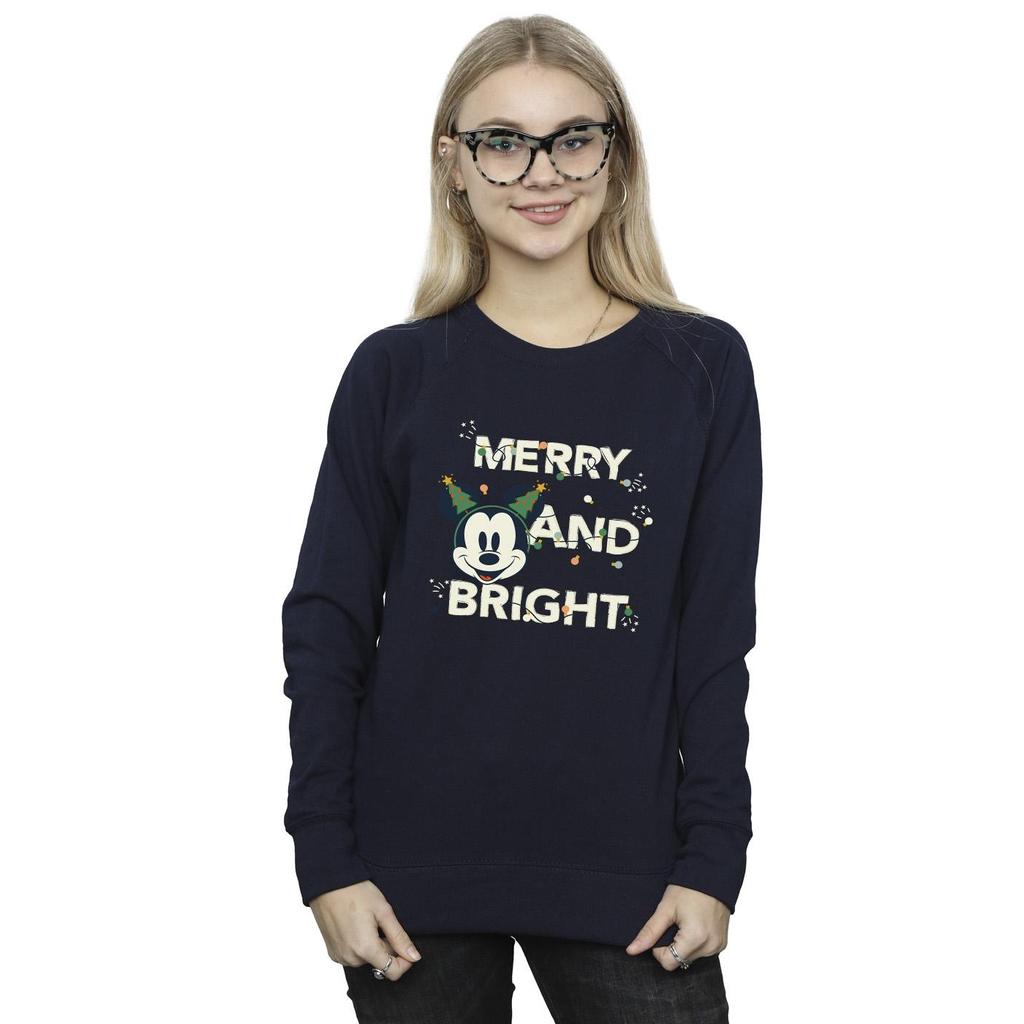 Disney Womens/Ladies Mickey Mouse Merry & Bright Sweatshirt