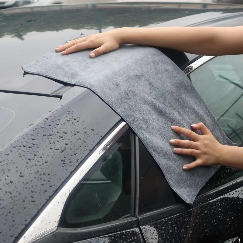 Car Maintenance Towel Deer Skin Velvet Seamless Doublesided Wash Towel Wiping Cloth Super Absorbent No Hair Lose Car Accessories