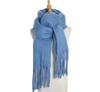 European and American Style Women's Solid Color Shawl Autumn Winter Long Tassel Scarf Thicken Warm Pashmina