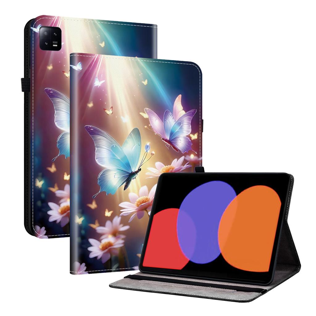 Чехол из искусственной кожи для планшета Xiaomi Pad 6 — 11 стилей! Прочный, с 2 слотами для подставки, держателем для карандашей и слотами для карточек, гибкая задняя крышка из ТПУ