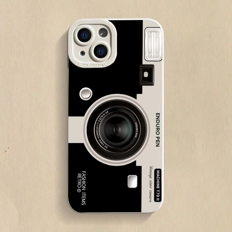 Vintage Camera Silicone Phone Case For Redmi Note 14 13 12 11 Pro Plus 4G 5G 12S 11S 10S Redmi 13C 14C 13 12 Soft Cover