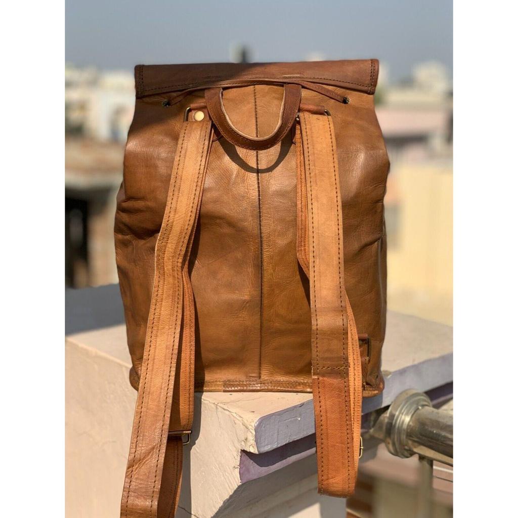 Handmade Leather Backpack Vintage Brown Backpack Women Backpack Laptop Backpack