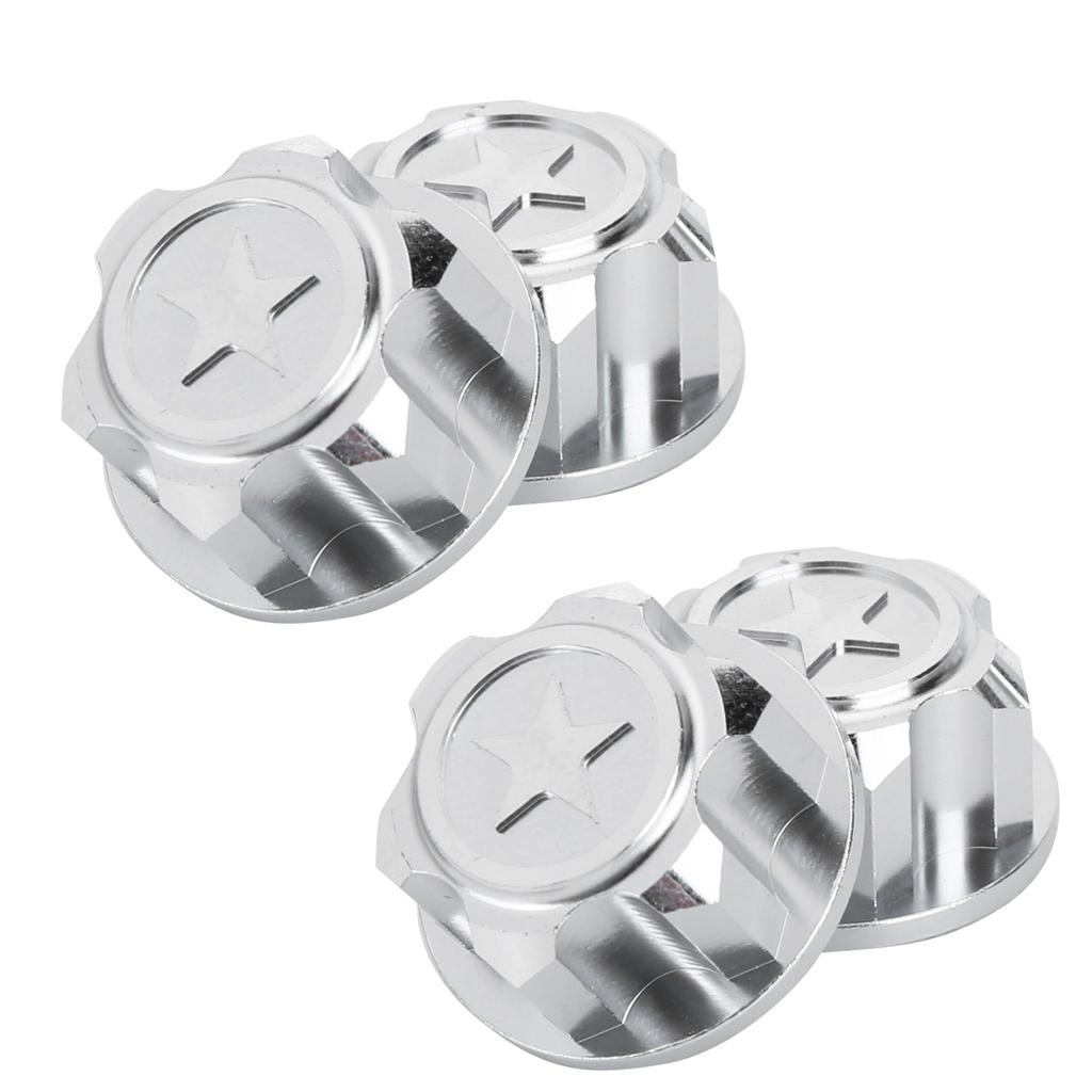 4pcs Aluminum Alloy Wheel Hub Cover Accessory Fit for X Maxx 1Celsius10 RC Car(Black )