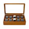 Wooden Watch Storage Holds 10 Dark Gray Watch Can Hold Magnets Box, Watches, Pillow,