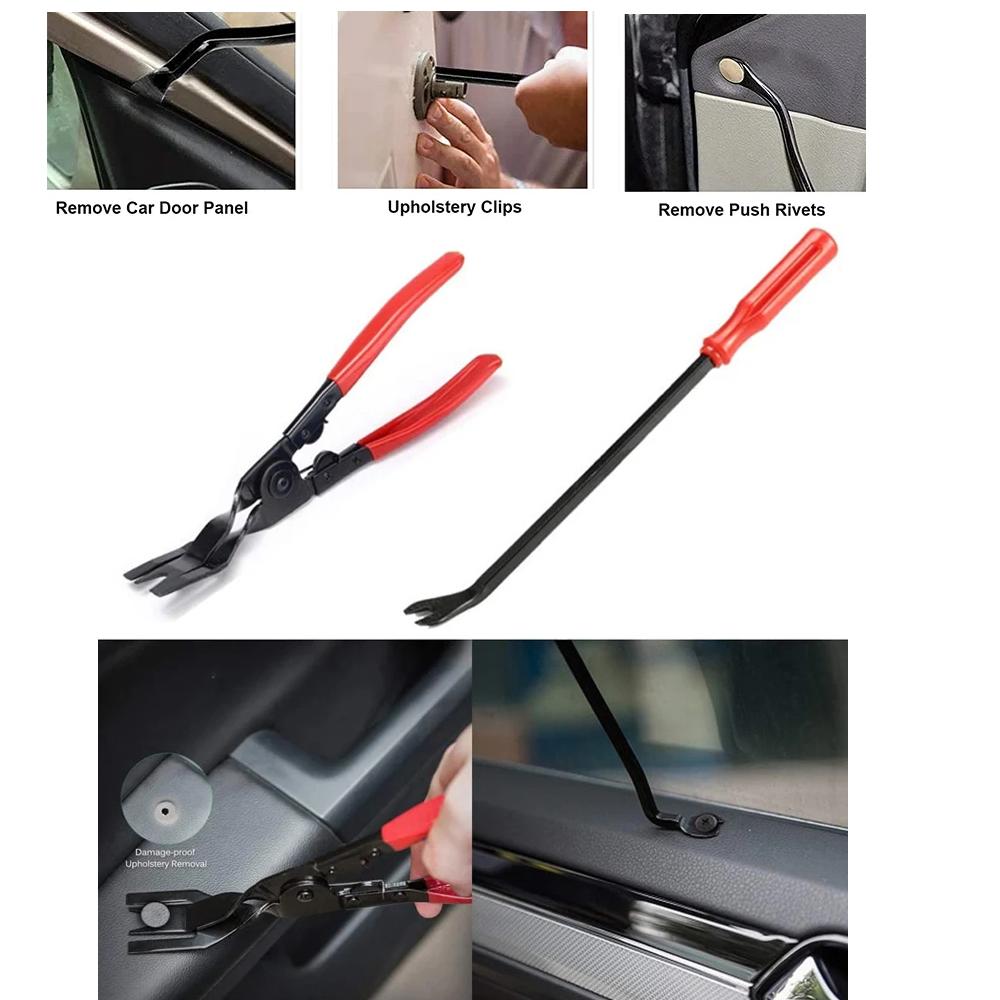 Автомобильный дверной гвоздодер, набор отверток с зажимами, плоскогубцы, инструменты для снятия и модификации салона автомобиля